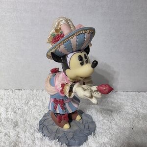 Disney Minnie Mouse Figurine with Blue and Pink Outfit